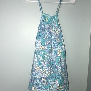 Blue paisley kids sun dress